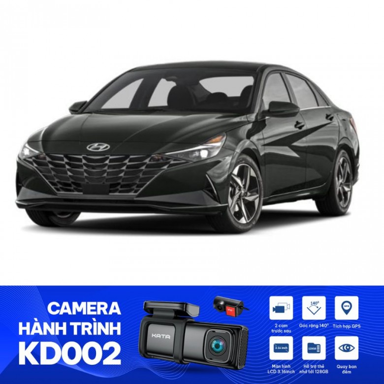 Bộ Camera Hành Trình Trước Sau Cho Xe Hyundai Elantra 2021
